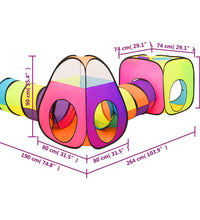 Kinder-Spielzelt Mehrfarbig 190x264x90 cm