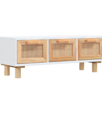 Couchtisch Weiß 80x40x30 cm Holzwerkstoff & Massivholz Kiefer