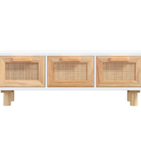 Couchtisch Weiß 80x40x30 cm Holzwerkstoff & Massivholz Kiefer