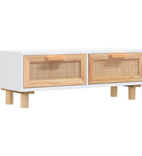 Couchtisch Weiß 80x40x30 cm Holzwerkstoff & Massivholz Kiefer