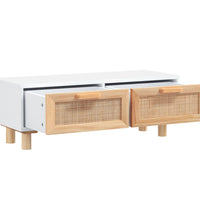 Couchtisch Weiß 80x40x30 cm Holzwerkstoff & Massivholz Kiefer