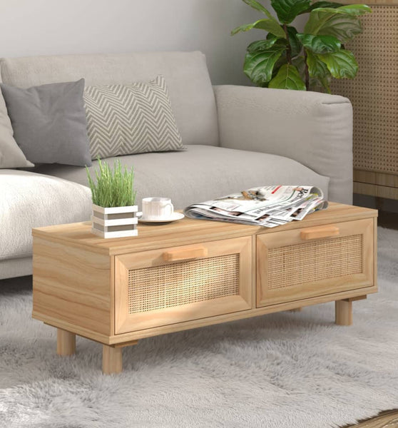 Couchtisch Braun 80x40x30 cm Holzwerkstoff & Massivholz Kiefer