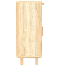 Sideboard Braun 60x30x75 cm Massivholz Kiefer und Natur-Rattan