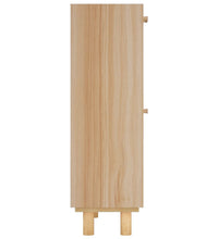 Schuhschrank Braun 52x25x80 cm Holzwerkstoff & Rattan Natur