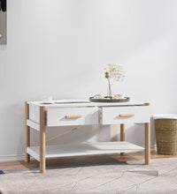 Couchtisch Weiß 82x48x45 cm Holzwerkstoff