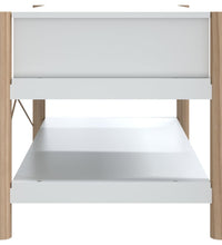Couchtisch Weiß 82x48x45 cm Holzwerkstoff