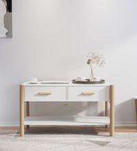 Couchtisch Weiß 82x48x45 cm Holzwerkstoff
