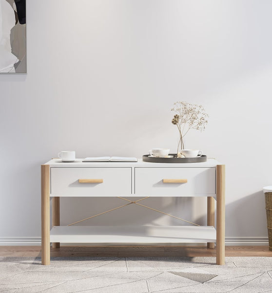 Couchtisch Weiß 82x48x45 cm Holzwerkstoff