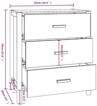 Sideboard Schwarz 62x38x70 cm Holzwerkstoff