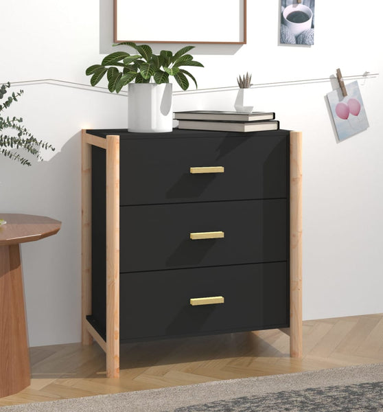 Sideboard Schwarz 62x38x70 cm Holzwerkstoff