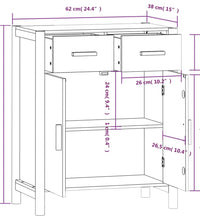 Sideboard Weiß 62x38x75 cm Holzwerkstoff