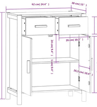 Sideboard Schwarz 62x38x75 cm Holzwerkstoff