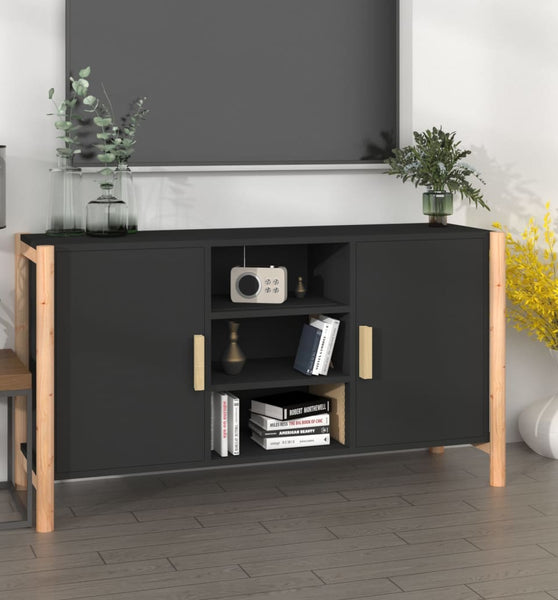 Sideboard Schwarz 107x38x60 cm Holzwerkstoff