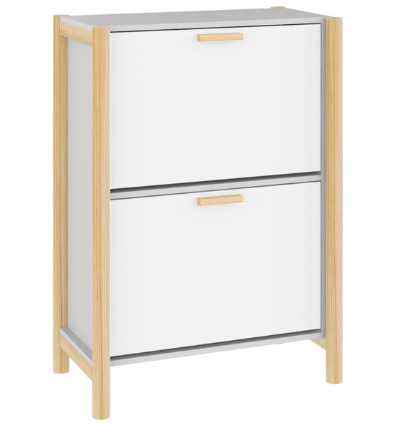 Schuhschrank Weiß 57,5x33x80 cm Holzwerkstoff