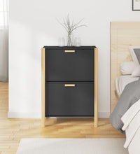 Schuhschrank Schwarz 57,5x33x80 cm Holzwerkstoff