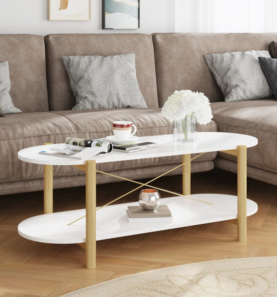 Couchtisch Weiß 110x48x40 cm Holzwerkstoff