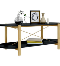 Couchtisch Schwarz 110x48x40 cm Holzwerkstoff