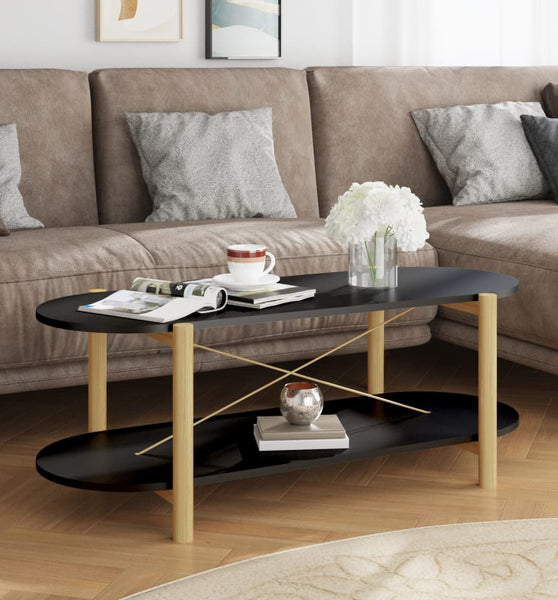 Couchtisch Schwarz 110x48x40 cm Holzwerkstoff