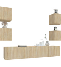 6-tlg. TV-Schrank-Set Sonoma-Eiche Holzwerkstoff