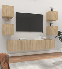 6-tlg. TV-Schrank-Set Sonoma-Eiche Holzwerkstoff