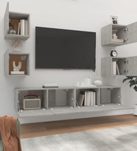 6-tlg. TV-Schrank-Set Betongrau Holzwerkstoff