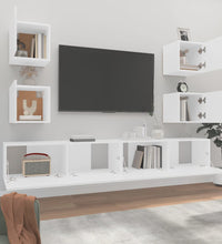 6-tlg. TV-Schrank-Set Weiß Holzwerkstoff