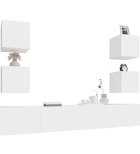 6-tlg. TV-Schrank-Set Weiß Holzwerkstoff