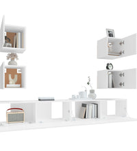 6-tlg. TV-Schrank-Set Weiß Holzwerkstoff