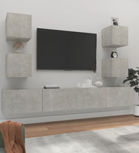 6-tlg. TV-Schrank-Set Betongrau Holzwerkstoff