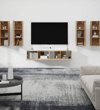 6-tlg. TV-Schrank-Set Sonoma-Eiche Holzwerkstoff