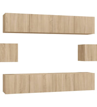 6-tlg. TV-Schrank-Set Sonoma-Eiche Holzwerkstoff