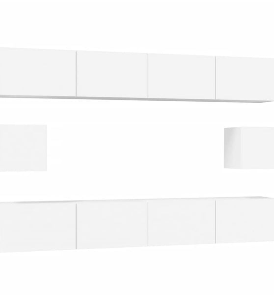 6-tlg. TV-Schrank-Set Weiß Holzwerkstoff