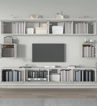 6-tlg. TV-Schrank-Set Betongrau Holzwerkstoff