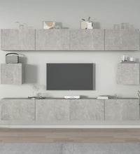 6-tlg. TV-Schrank-Set Betongrau Holzwerkstoff