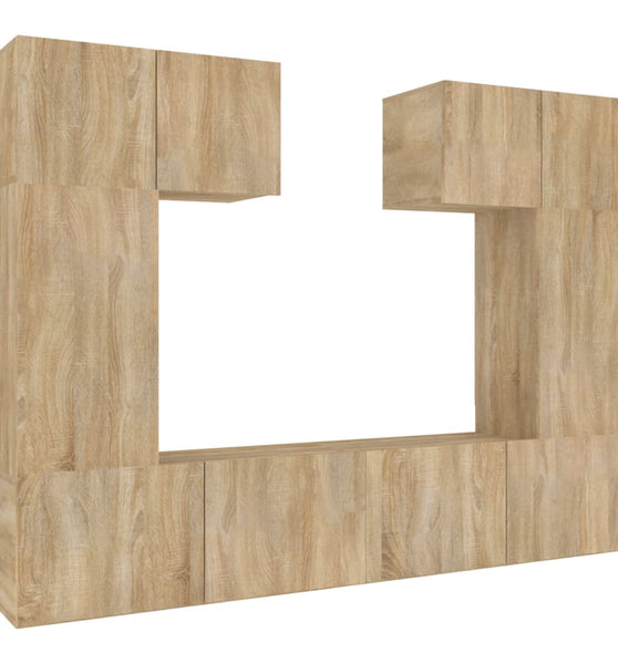 6-tlg. TV-Schrank-Set Sonoma-Eiche Holzwerkstoff