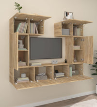 6-tlg. TV-Schrank-Set Sonoma-Eiche Holzwerkstoff