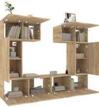 6-tlg. TV-Schrank-Set Sonoma-Eiche Holzwerkstoff