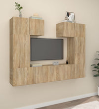 6-tlg. TV-Schrank-Set Sonoma-Eiche Holzwerkstoff