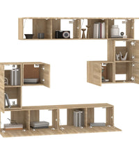 TV-Wandschrank Sonoma-Eiche Holzwerkstoff