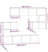 TV-Wandschrank Sonoma-Eiche Holzwerkstoff