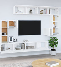 TV-Wandschrank Weiß Holzwerkstoff