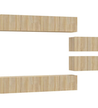 6-tlg. TV-Schrank-Set Sonoma-Eiche Holzwerkstoff