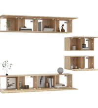 6-tlg. TV-Schrank-Set Sonoma-Eiche Holzwerkstoff