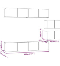 6-tlg. TV-Schrank-Set Sonoma-Eiche Holzwerkstoff