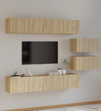 6-tlg. TV-Schrank-Set Sonoma-Eiche Holzwerkstoff