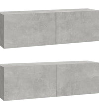 6-tlg. TV-Schrank-Set Betongrau Holzwerkstoff