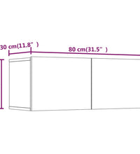 6-tlg. TV-Schrank-Set Betongrau Holzwerkstoff