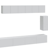 6-tlg. TV-Schrank-Set Weiß Holzwerkstoff