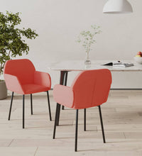 Esszimmerstühle 2 Stk. Rosa Samt