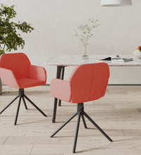 Esszimmerstühle 2 Stk. Drehbar Rosa Samt